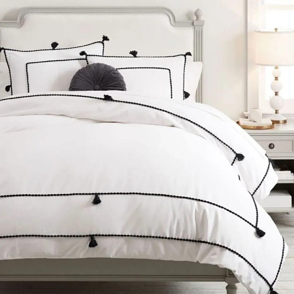 Pottery Barn Teen Chambray Tassel Duvet